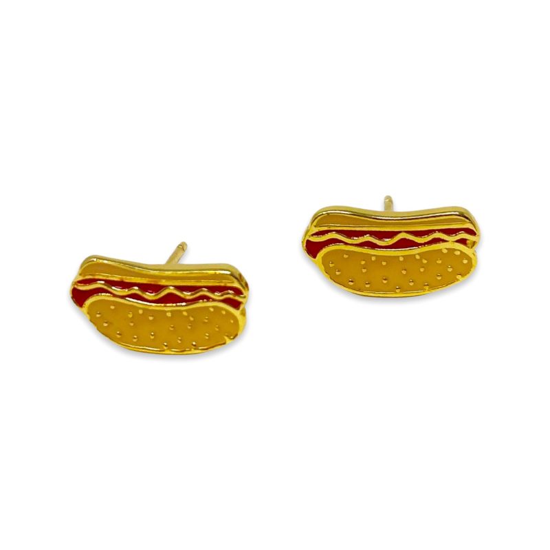 hot dog enamel earrings jewelry jenny lemons 549898