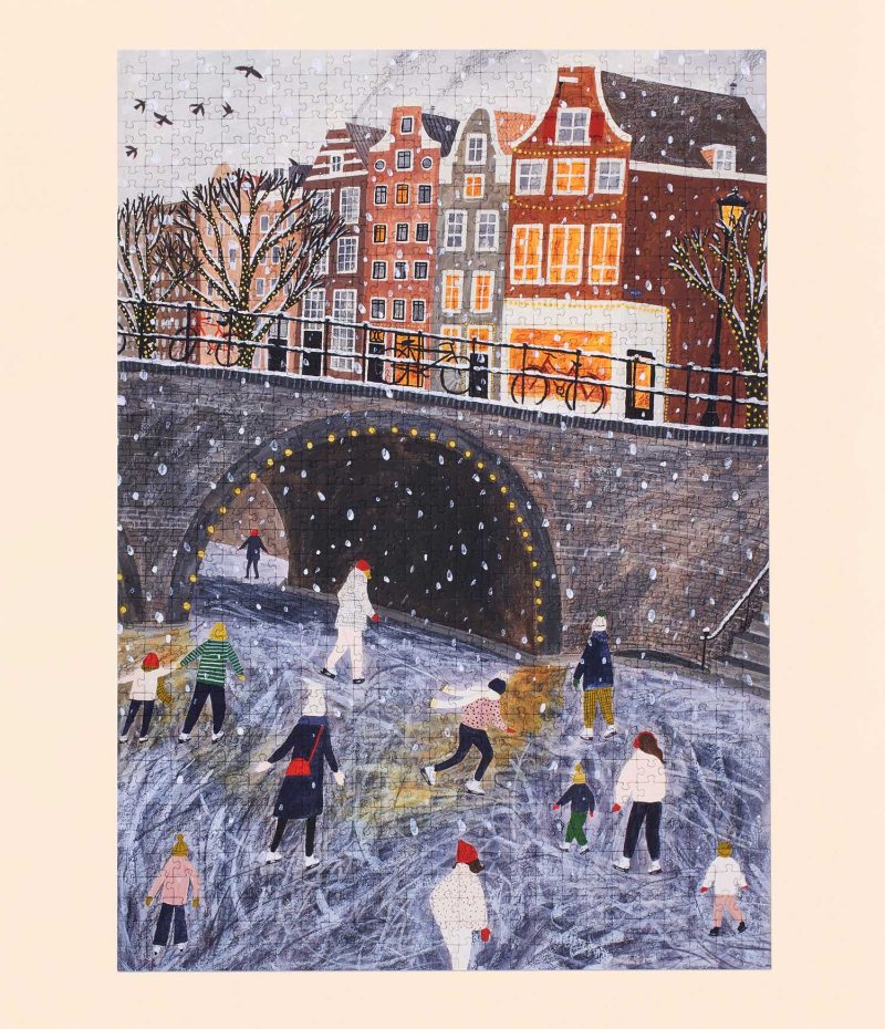 ice skating on the canal puzzle by rachel victoria hillis 228405