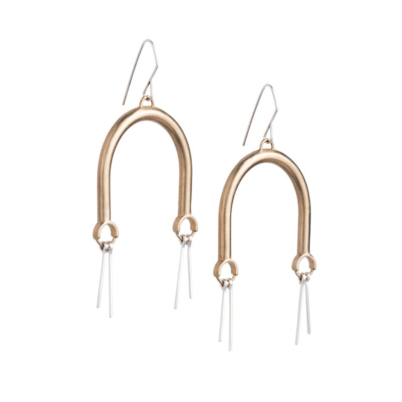 illumina earrings bronze front by betsy iya