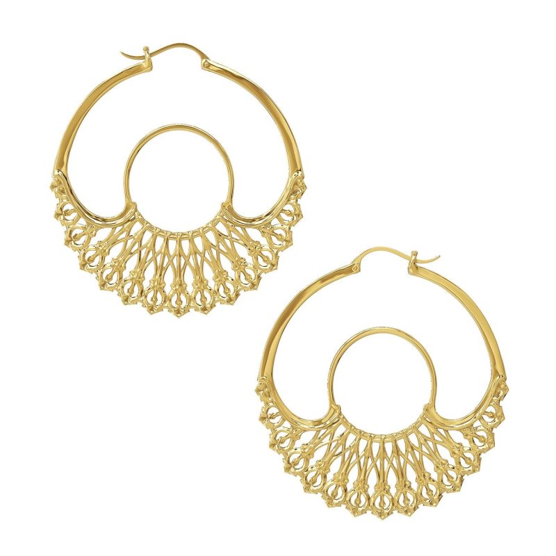 iris hoops gold large 533430