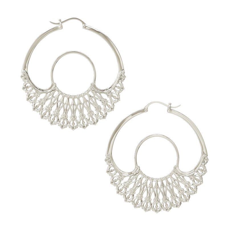 iris hoops silver large 281279