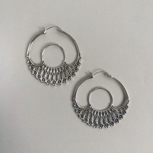 iris hoops silver large 705185