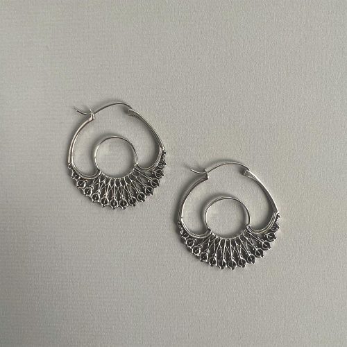 iris hoops silver small 780849