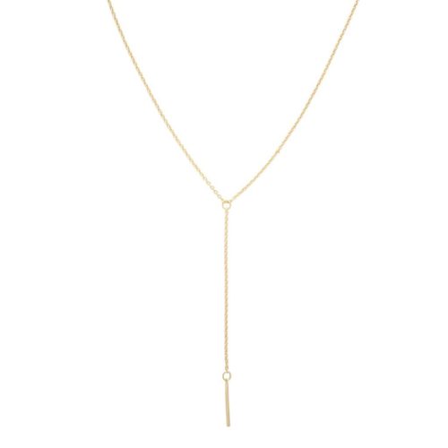 lariat bar necklace gold 1