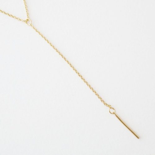 lariat bar necklace gold 2