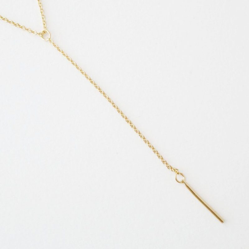 lariat bar necklace gold 2