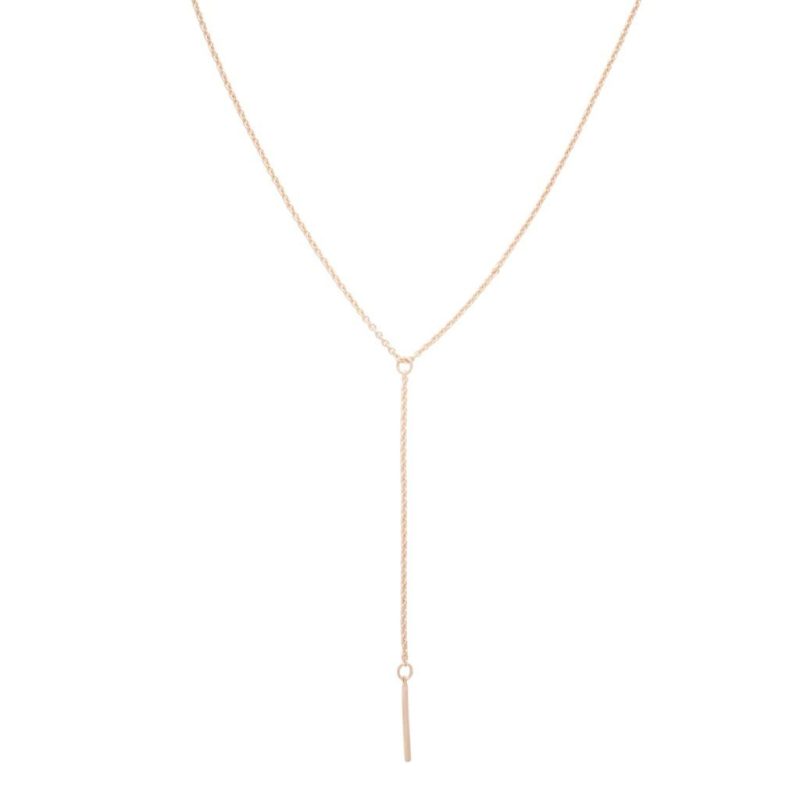 lariat bar necklace rose 1