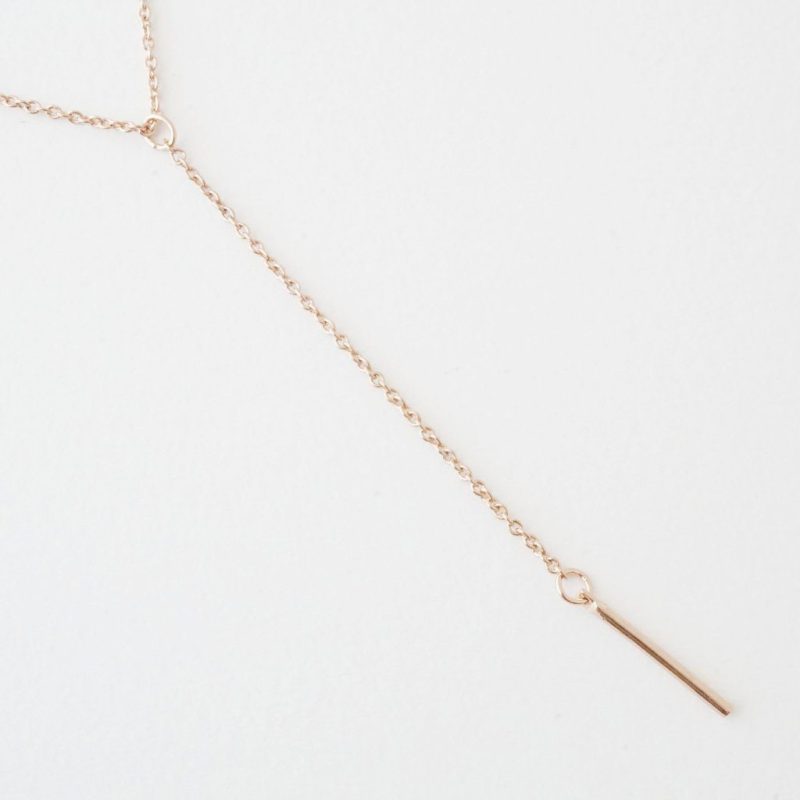 lariat bar necklace rose 2