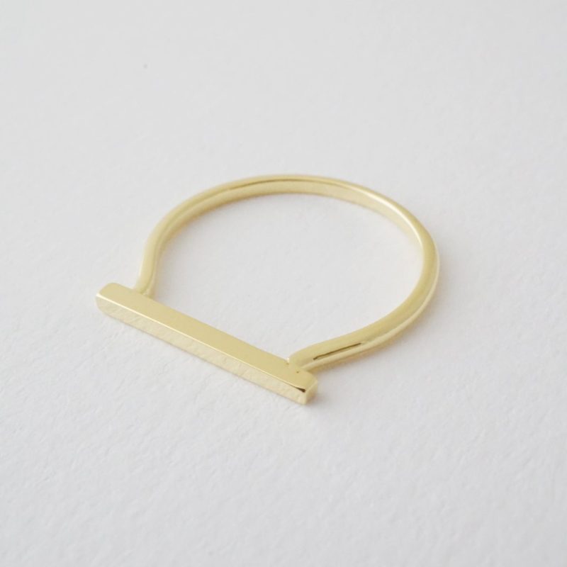 long bar ring gold 3