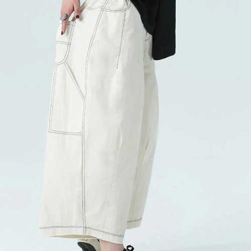 marigold shadows pants bolohus topstitched wide leg pants 31468291555394