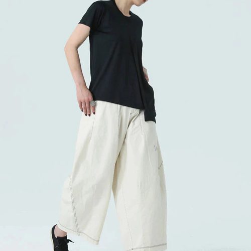 marigold shadows pants bolohus topstitched wide leg pants 31468292046914