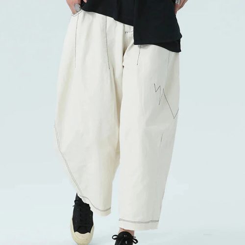 marigold shadows pants bolohus topstitched wide leg pants 31468413550658