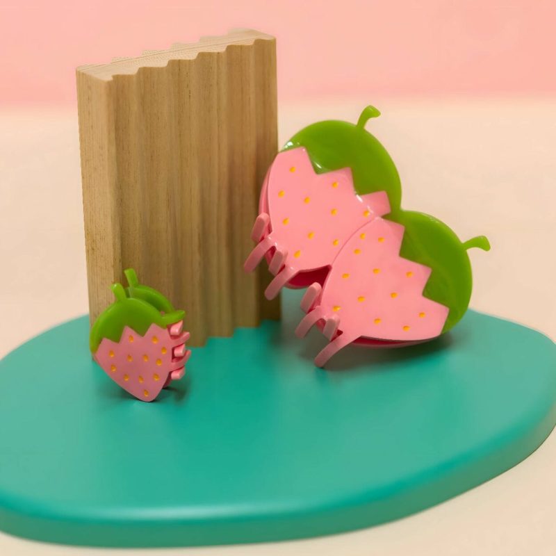 mini pink strawberry hair claw accessories jenny lemons 571284