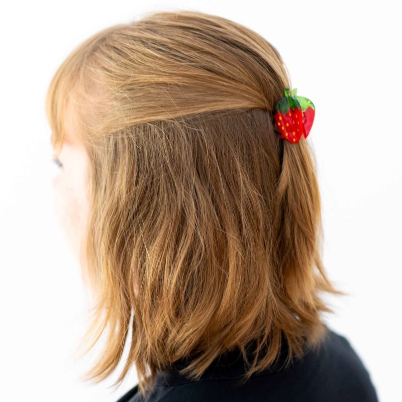 mini red strawberry hair claw accessories jenny lemons 450480