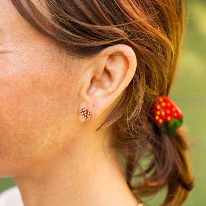 mushroom enamel earrings jewelry jenny lemons 280862