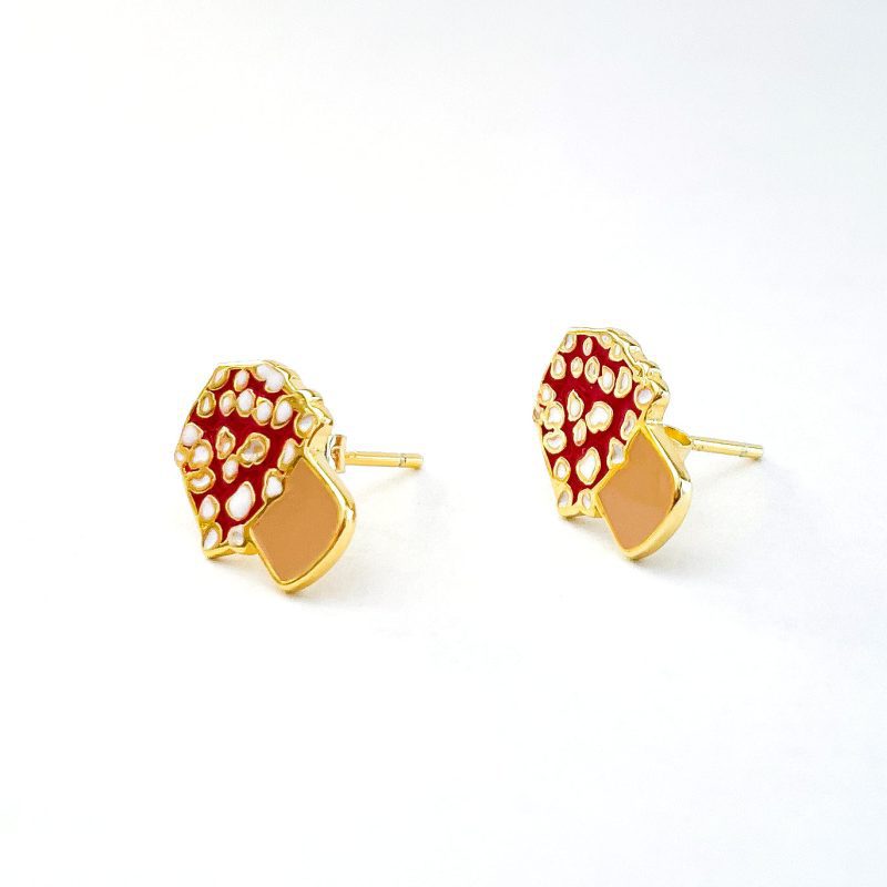 mushroom enamel earrings jewelry jenny lemons 576967