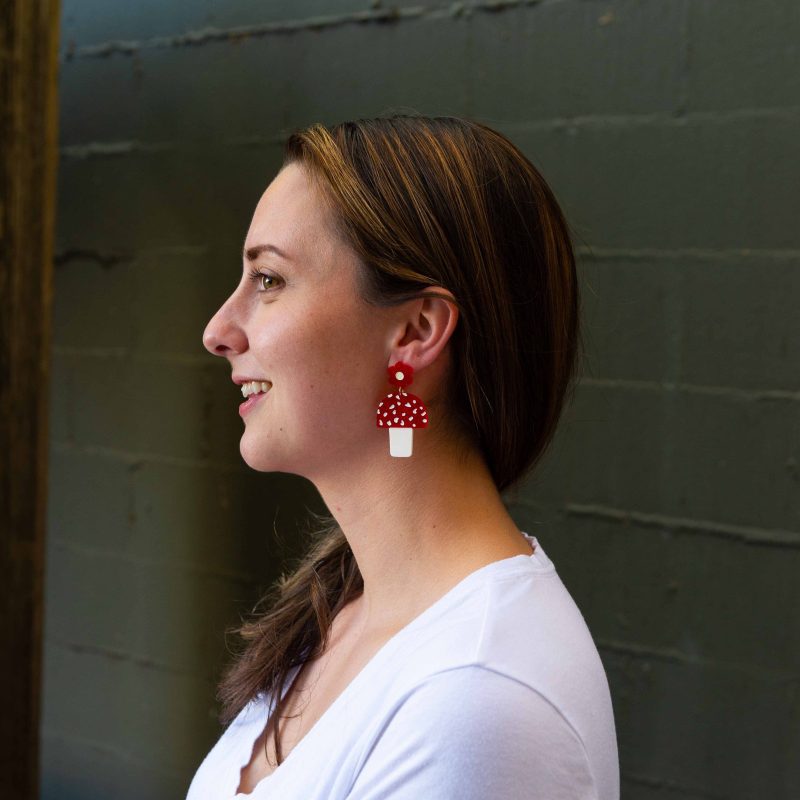 mushrooms and flowers earrings jewelry jenny lemons 217561