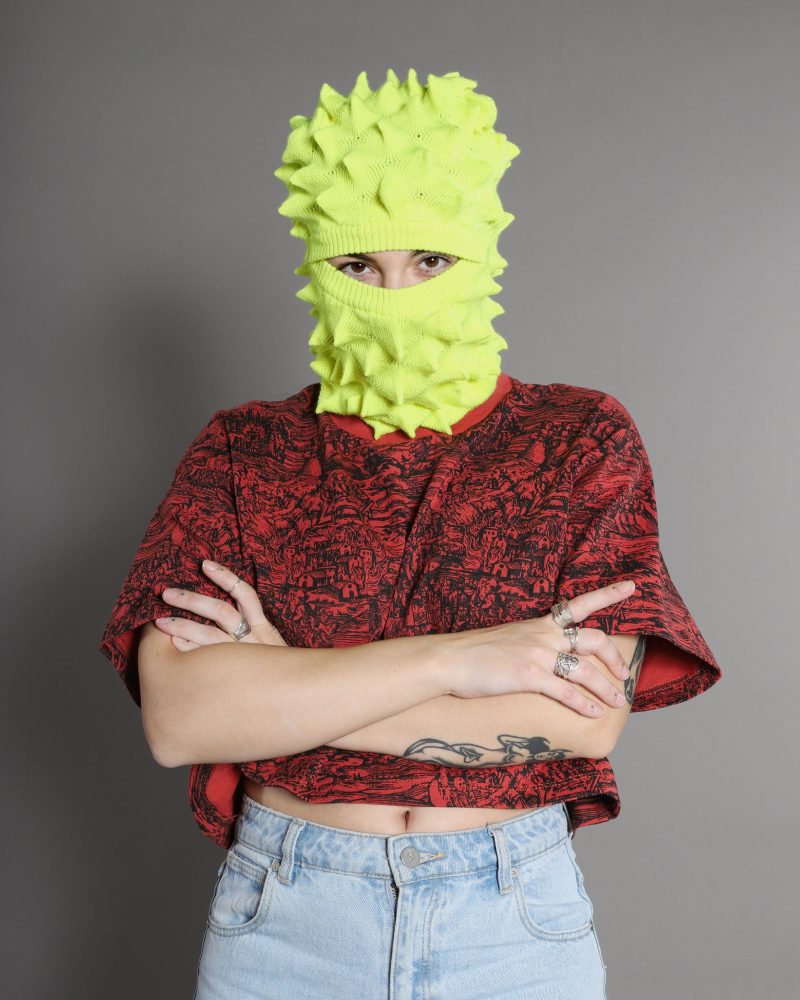 neon yellow balaclava