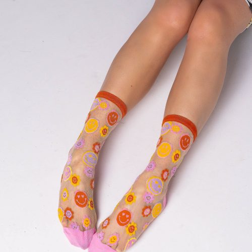 ockCandySmileyFaceSheerSockscutesocksforwomen