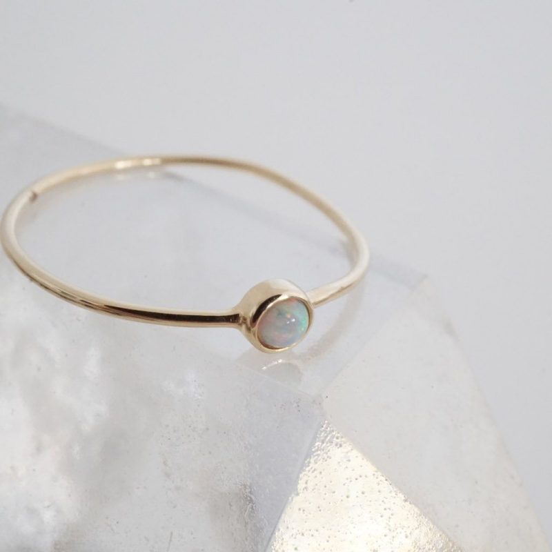 opal ring 14k gold 7