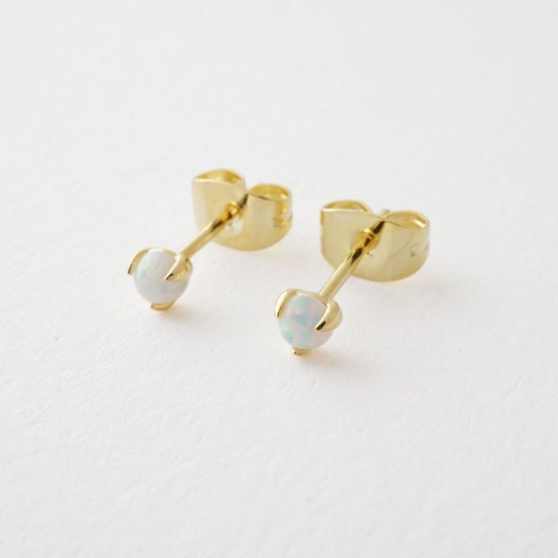 opal studs gold 1