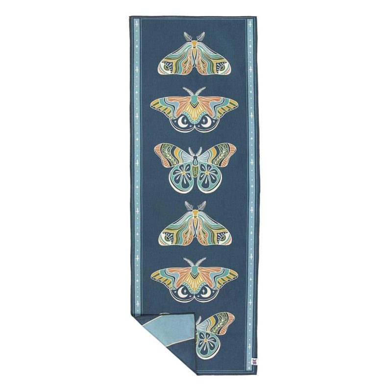 painted moth yoga travel towel trek light front