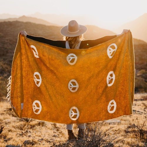 peace sign blanket adventure travel yoga trek light 3