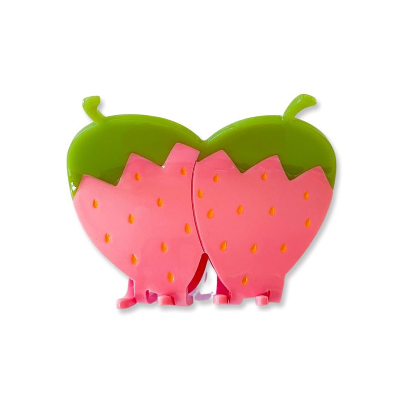 pink strawberry hair claw accessories jenny lemons 569017