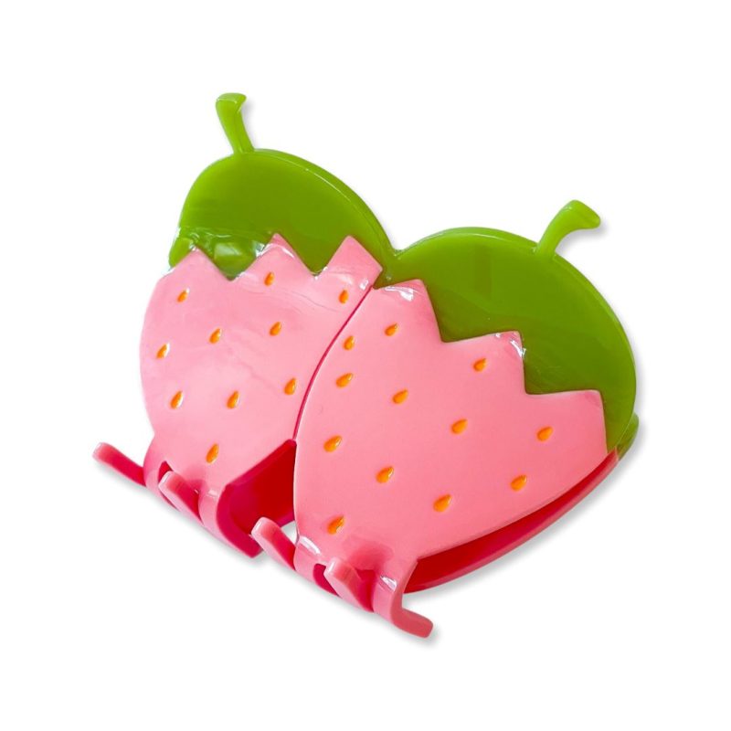 pink strawberry hair claw accessories jenny lemons 707072