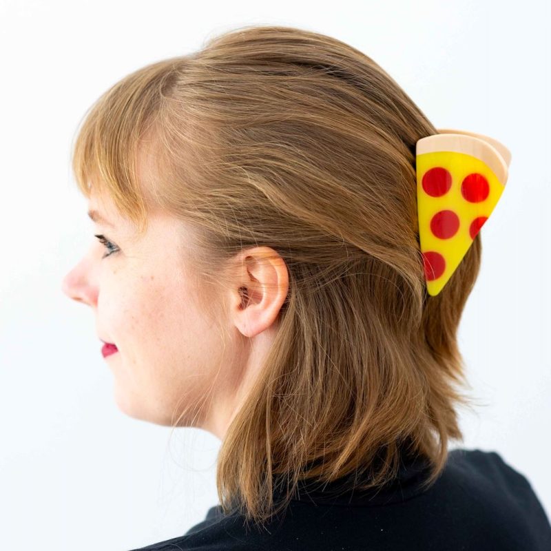 pizza hair claw accessories jenny lemons 432312