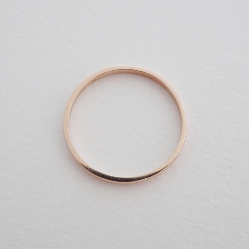 plain band ring 14k rose 2