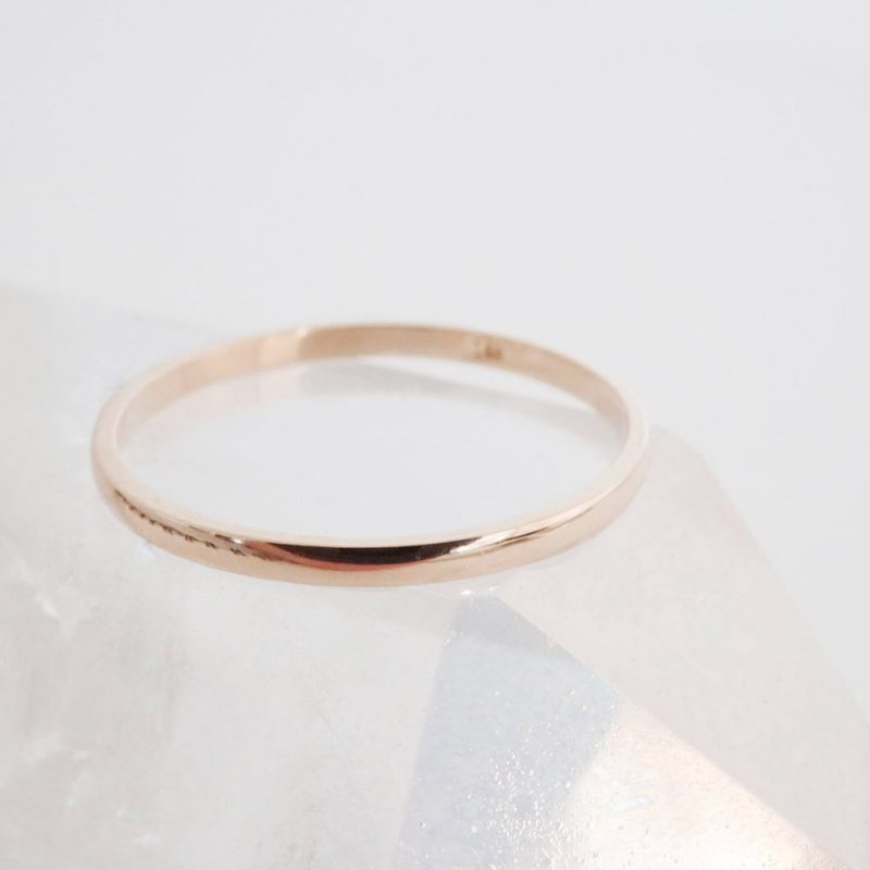 plain band ring 14k rose 3