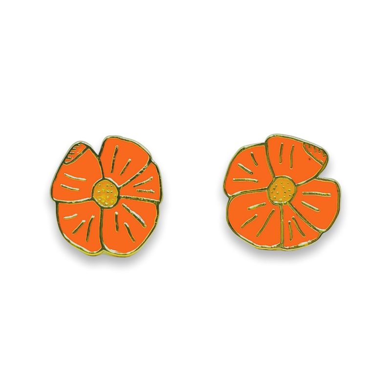 poppy enamel earrings jewelry jenny lemons 160859