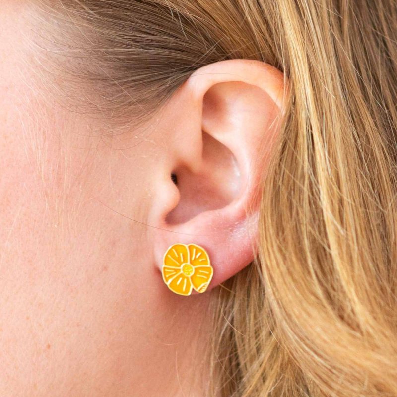 poppy enamel earrings jewelry jenny lemons 565272