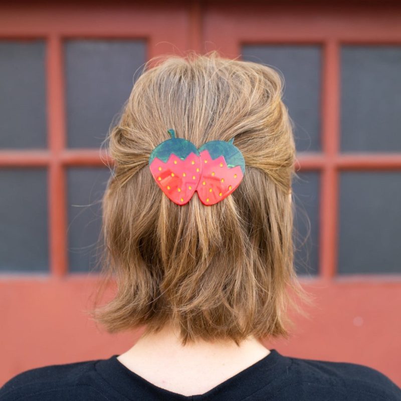 preorder strawberry french barrette accessories jenny lemons 329001