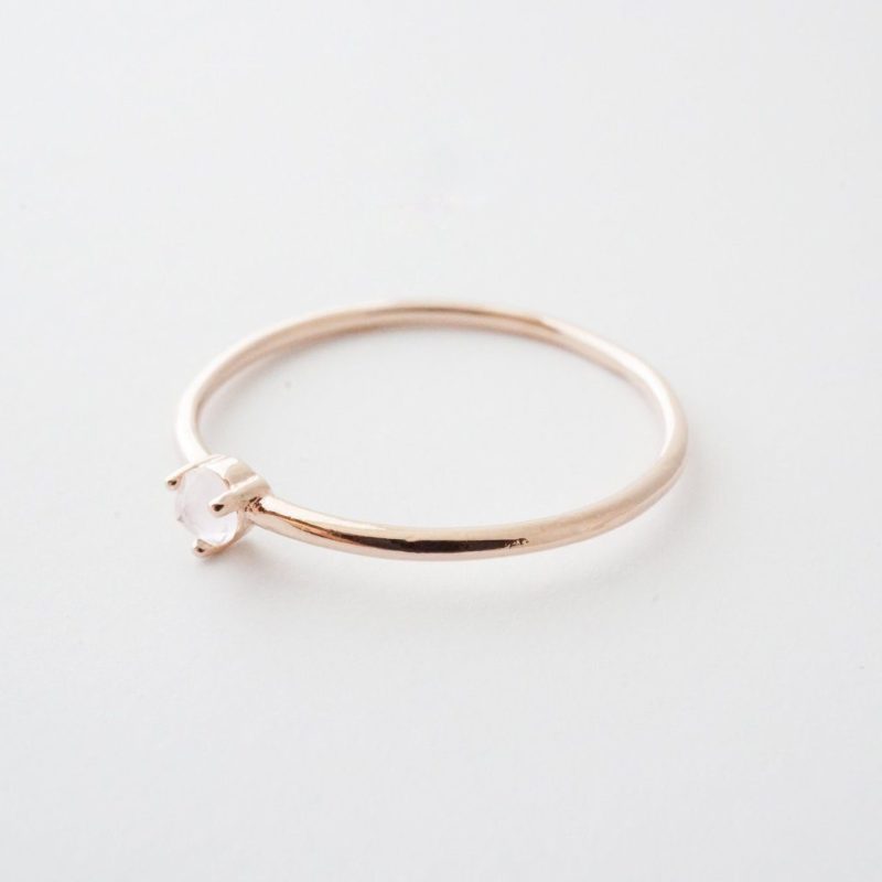 rose quartz ring rose