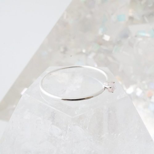 rose quartz ring silver 4