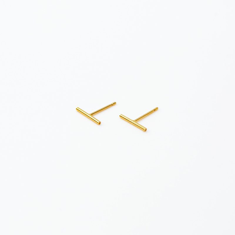 rounded bar studs 14k gold fill 01