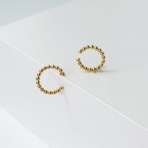 shimmer dot ear cuff gold 1