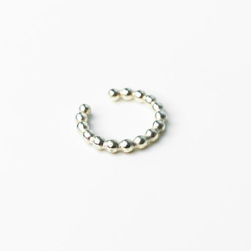 shimmer dot ear cuff silver 2