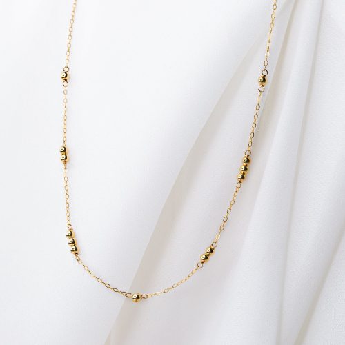 shimmer dot satellite choker gold 3