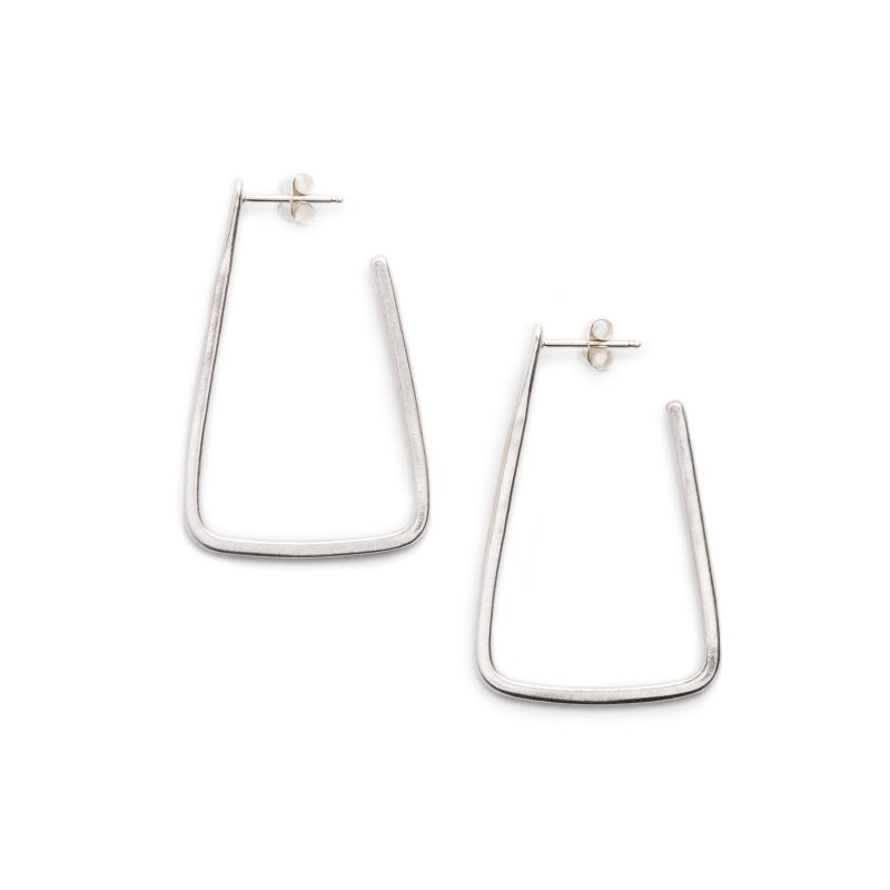 silver nama hoop earrings by betsy iya