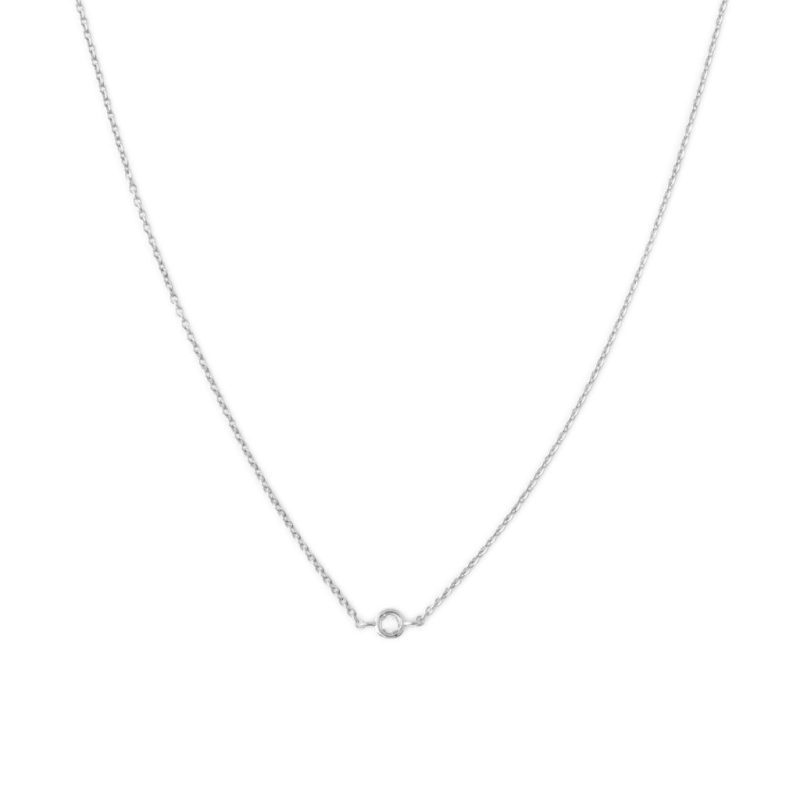 single bezel necklace silver 1 copy