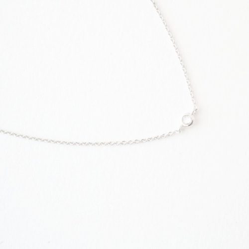 single bezel necklace silver 2