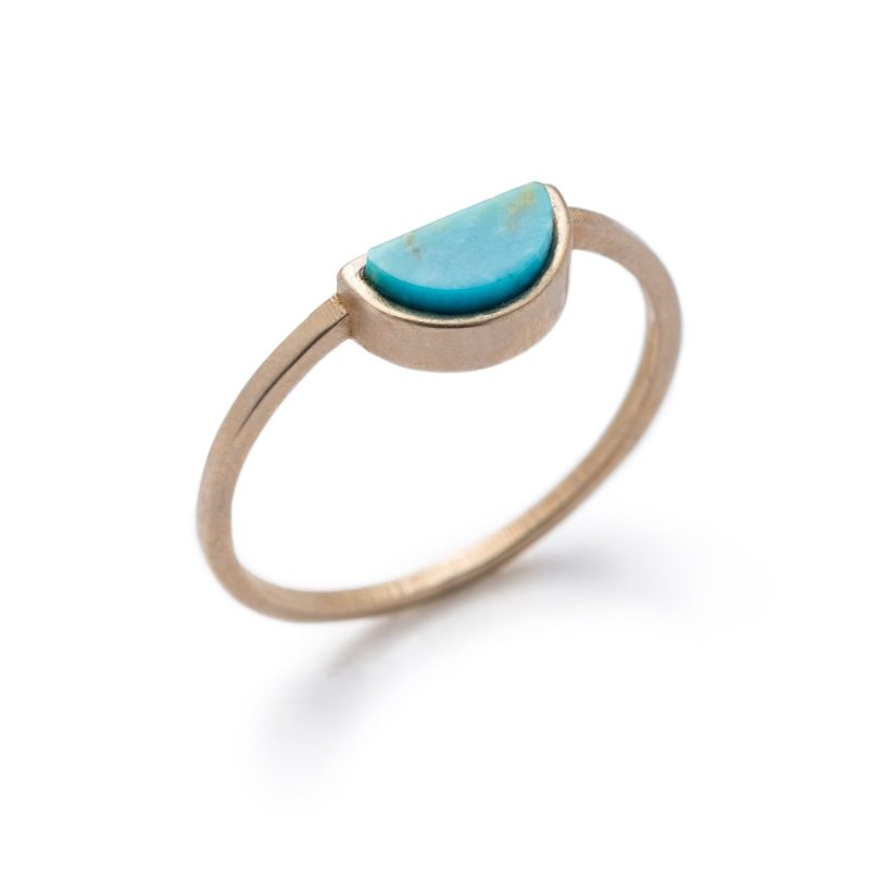 sisa ring semicircle kingman turquoise bronze side by betsy iya