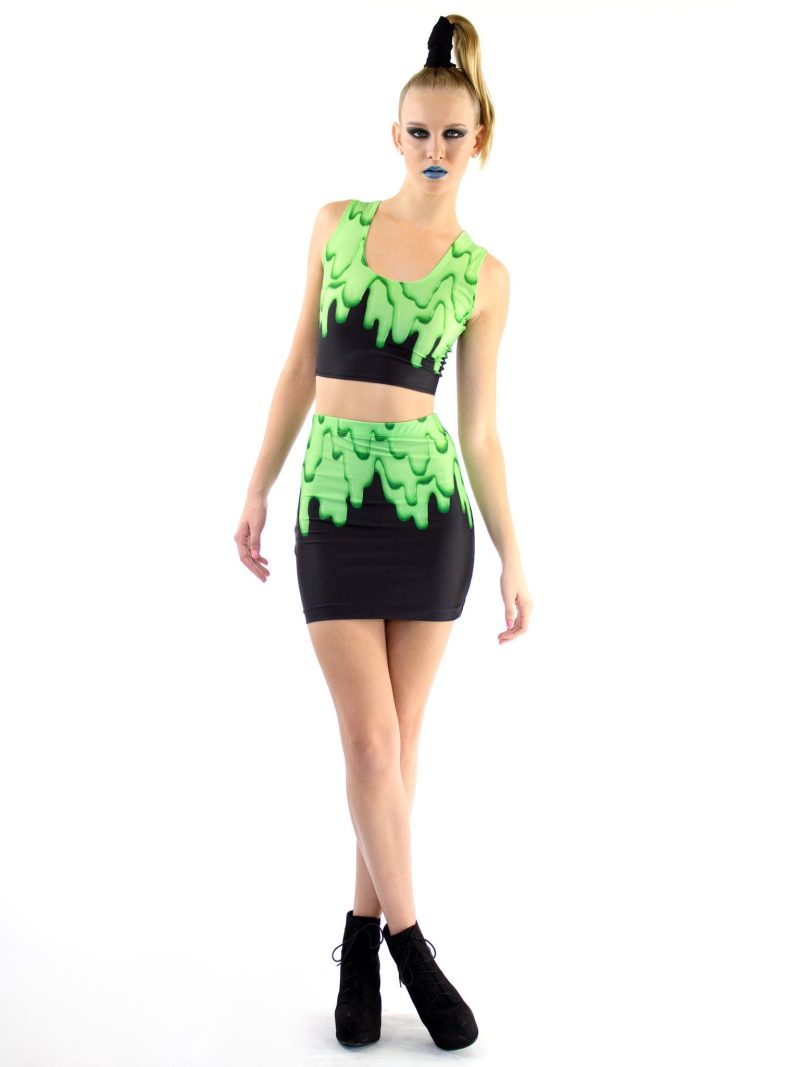 slime crop top mini skirt 3747eba4 f157 49fc 950a df78dbaa1a2c