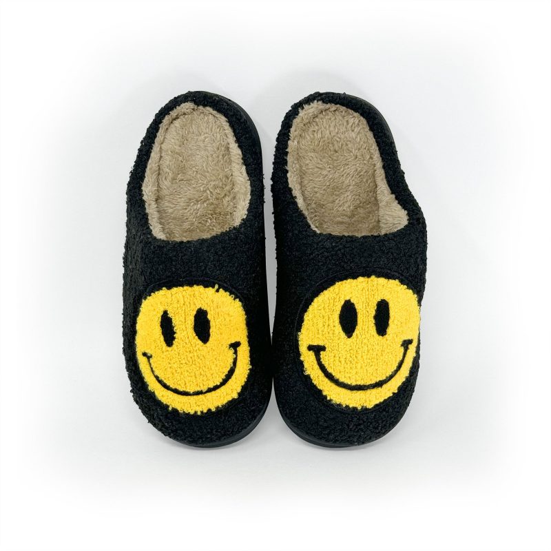 slippers Smiley Black01