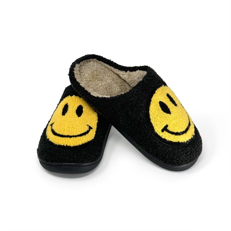 slippers Smiley Black02