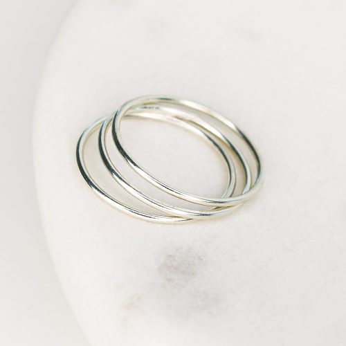 smooth stacker sterling silver 4