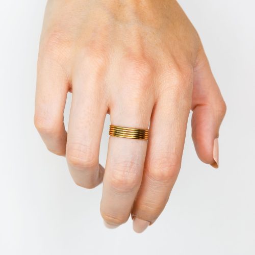 smooth stacking ring gold 04